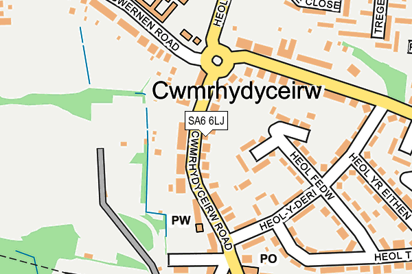 SA6 6LJ map - OS OpenMap – Local (Ordnance Survey)