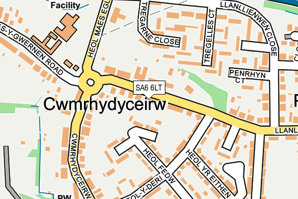 SA6 6LT map - OS OpenMap – Local (Ordnance Survey)