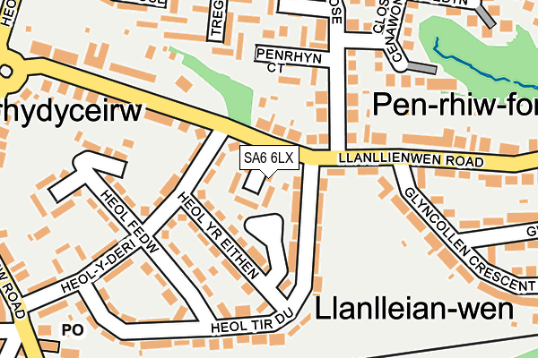 SA6 6LX map - OS OpenMap – Local (Ordnance Survey)