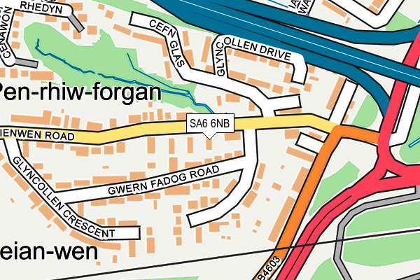 SA6 6NB map - OS OpenMap – Local (Ordnance Survey)