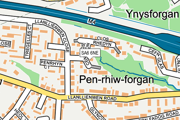 SA6 6NE map - OS OpenMap – Local (Ordnance Survey)