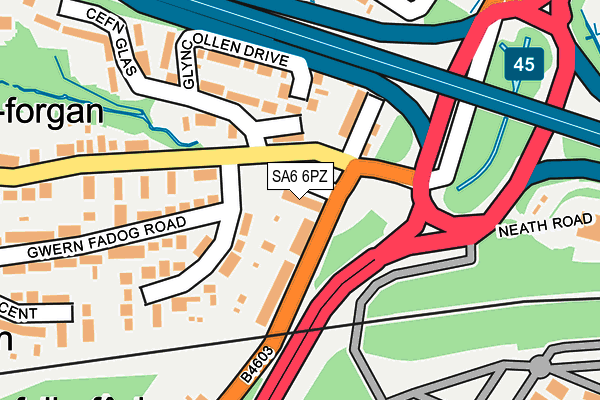 SA6 6PZ map - OS OpenMap – Local (Ordnance Survey)