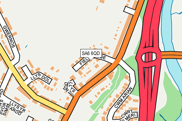 SA6 6QD map - OS OpenMap – Local (Ordnance Survey)
