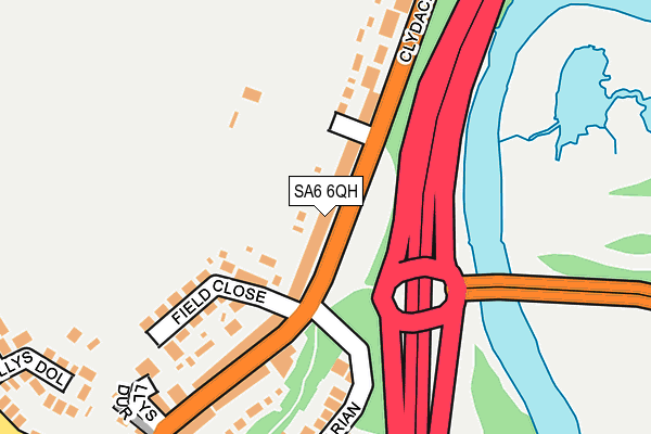 SA6 6QH map - OS OpenMap – Local (Ordnance Survey)