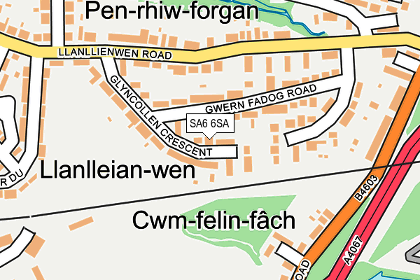 SA6 6SA map - OS OpenMap – Local (Ordnance Survey)