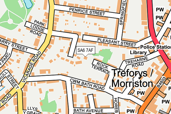 SA6 7AF map - OS OpenMap – Local (Ordnance Survey)