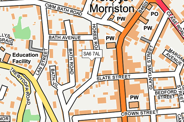 SA6 7AL map - OS OpenMap – Local (Ordnance Survey)