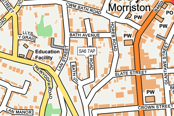 SA6 7AP map - OS OpenMap – Local (Ordnance Survey)