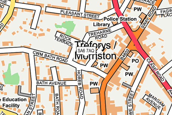 SA6 7AQ map - OS OpenMap – Local (Ordnance Survey)