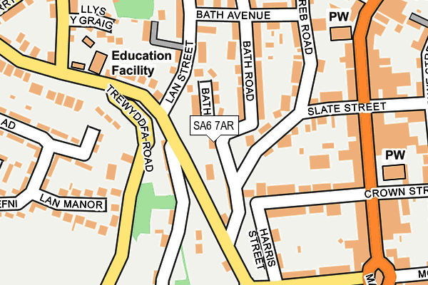 SA6 7AR map - OS OpenMap – Local (Ordnance Survey)