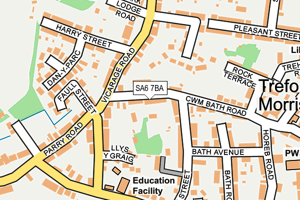 SA6 7BA map - OS OpenMap – Local (Ordnance Survey)