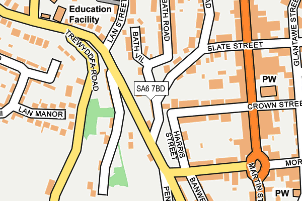SA6 7BD map - OS OpenMap – Local (Ordnance Survey)