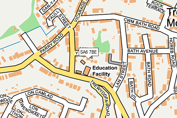 SA6 7BE map - OS OpenMap – Local (Ordnance Survey)