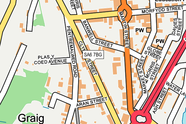SA6 7BG map - OS OpenMap – Local (Ordnance Survey)