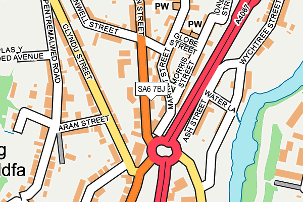 SA6 7BJ map - OS OpenMap – Local (Ordnance Survey)