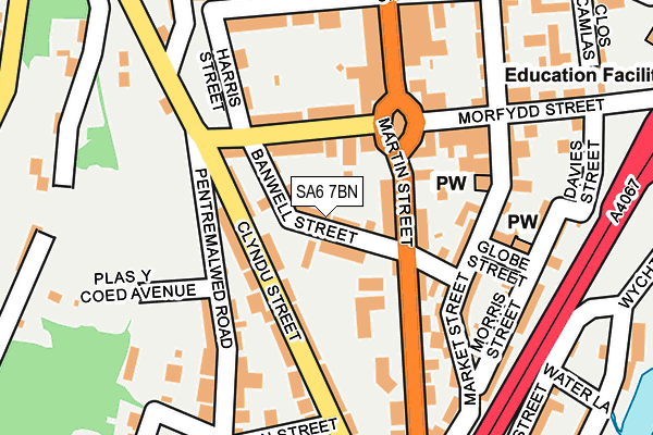 SA6 7BN map - OS OpenMap – Local (Ordnance Survey)