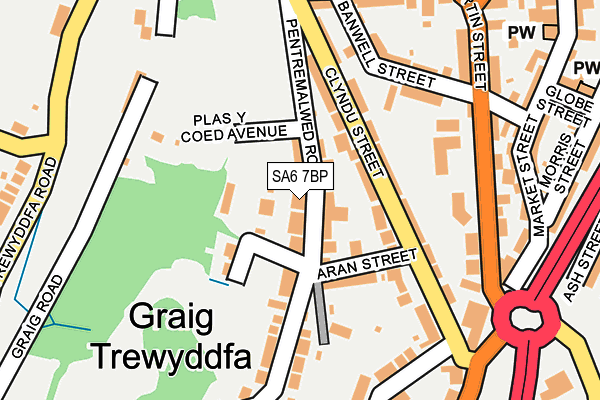 SA6 7BP map - OS OpenMap – Local (Ordnance Survey)