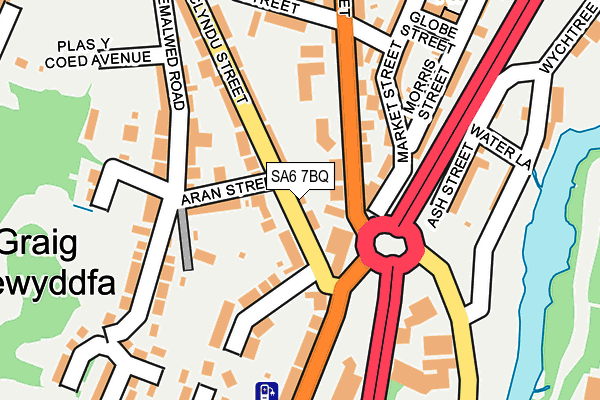 SA6 7BQ map - OS OpenMap – Local (Ordnance Survey)