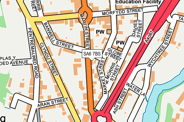 SA6 7BS map - OS OpenMap – Local (Ordnance Survey)