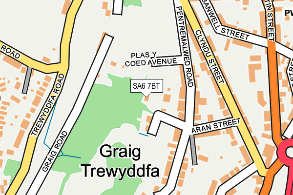 SA6 7BT map - OS OpenMap – Local (Ordnance Survey)