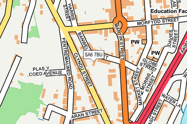 SA6 7BU map - OS OpenMap – Local (Ordnance Survey)