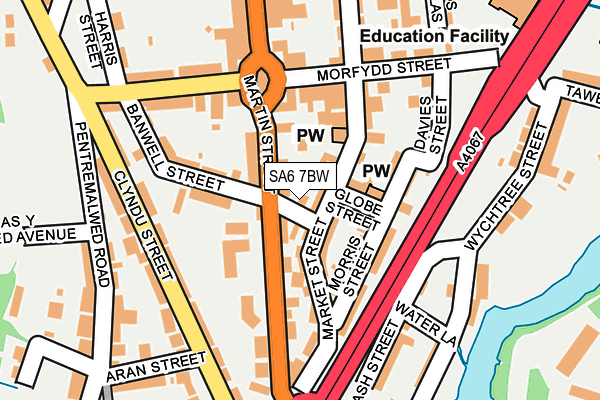 SA6 7BW map - OS OpenMap – Local (Ordnance Survey)