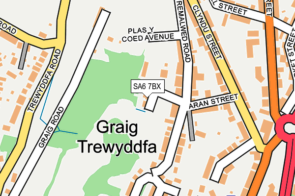 SA6 7BX map - OS OpenMap – Local (Ordnance Survey)