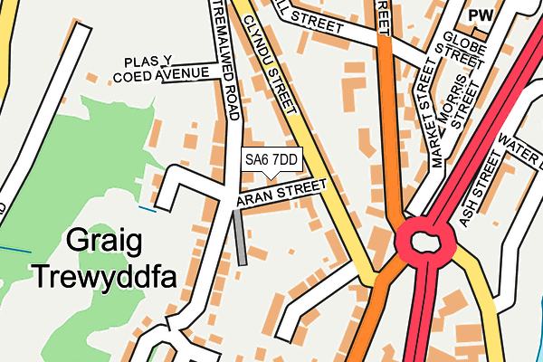 SA6 7DD map - OS OpenMap – Local (Ordnance Survey)