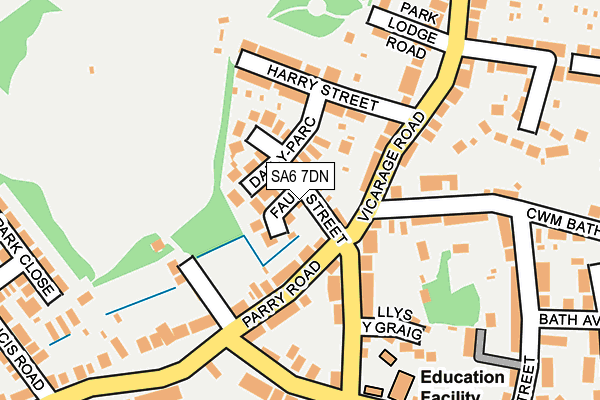 SA6 7DN map - OS OpenMap – Local (Ordnance Survey)