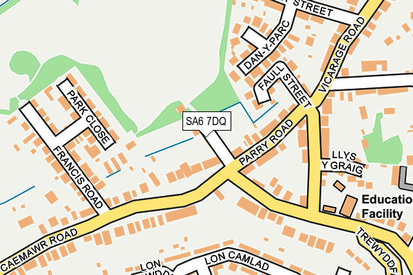 SA6 7DQ map - OS OpenMap – Local (Ordnance Survey)