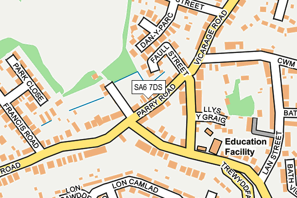 SA6 7DS map - OS OpenMap – Local (Ordnance Survey)
