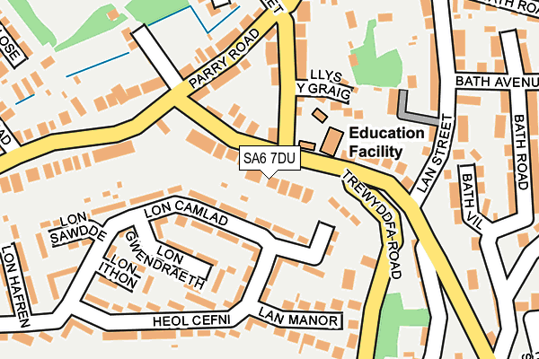 SA6 7DU map - OS OpenMap – Local (Ordnance Survey)