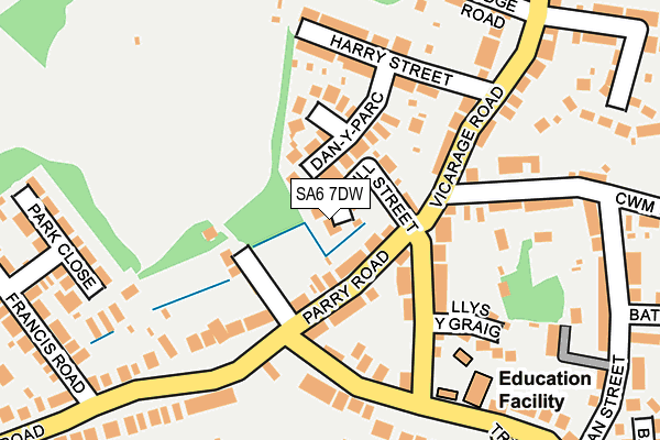 SA6 7DW map - OS OpenMap – Local (Ordnance Survey)