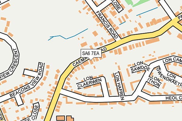 SA6 7EA map - OS OpenMap – Local (Ordnance Survey)