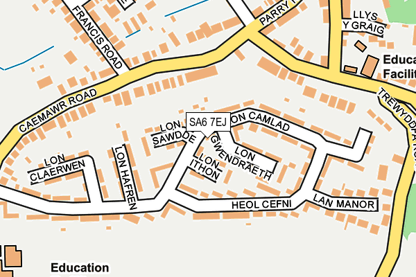SA6 7EJ map - OS OpenMap – Local (Ordnance Survey)