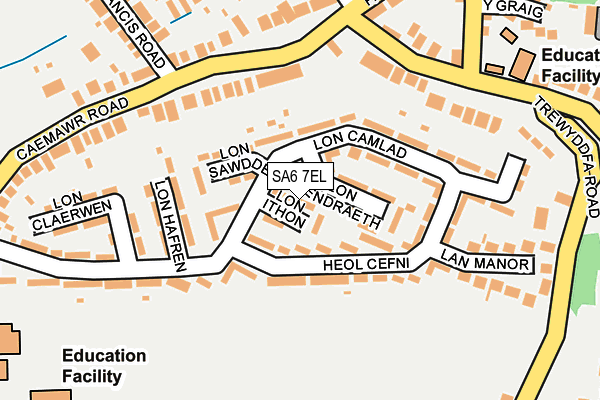 SA6 7EL map - OS OpenMap – Local (Ordnance Survey)