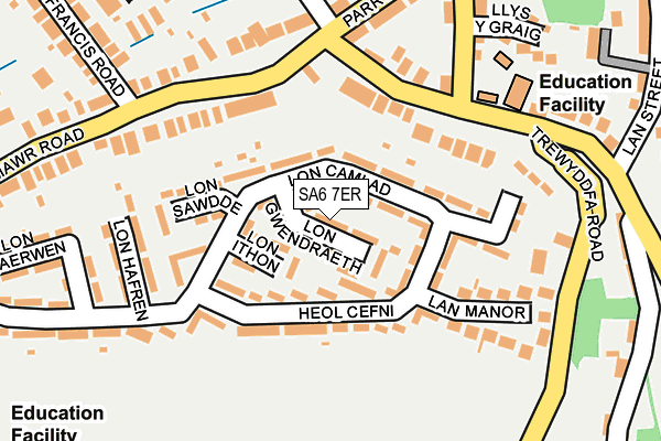 SA6 7ER map - OS OpenMap – Local (Ordnance Survey)