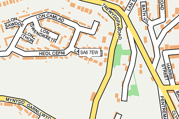 SA6 7EW map - OS OpenMap – Local (Ordnance Survey)