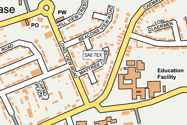 SA6 7EX map - OS OpenMap – Local (Ordnance Survey)