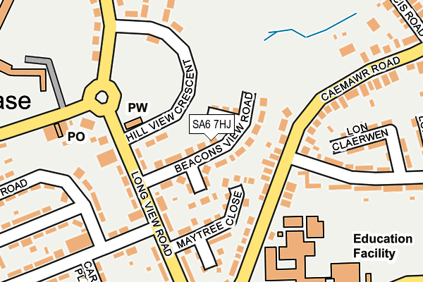 SA6 7HJ map - OS OpenMap – Local (Ordnance Survey)