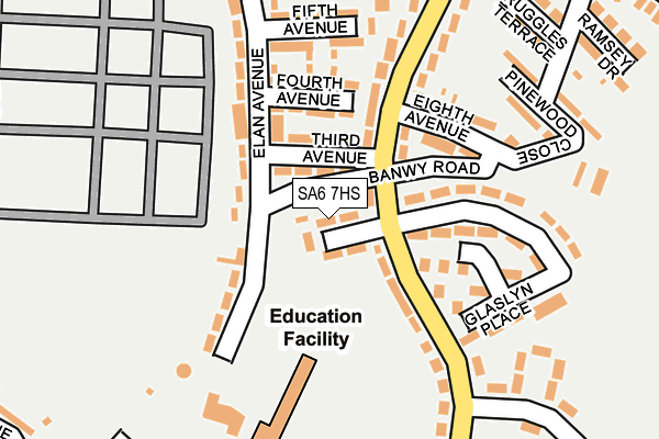 SA6 7HS map - OS OpenMap – Local (Ordnance Survey)