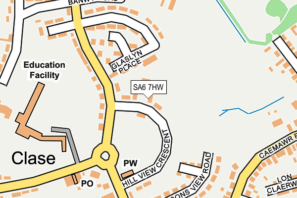 SA6 7HW map - OS OpenMap – Local (Ordnance Survey)