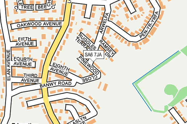 SA6 7JA map - OS OpenMap – Local (Ordnance Survey)