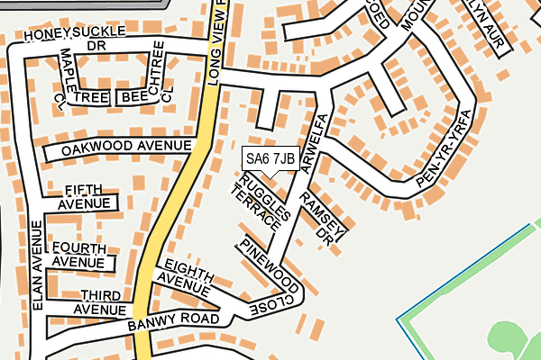 SA6 7JB map - OS OpenMap – Local (Ordnance Survey)