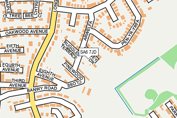 SA6 7JD map - OS OpenMap – Local (Ordnance Survey)