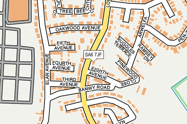 SA6 7JF map - OS OpenMap – Local (Ordnance Survey)