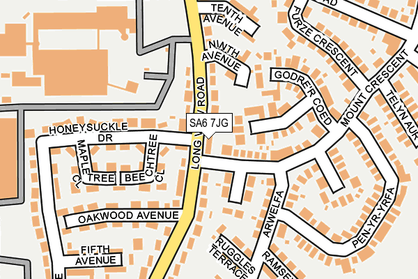 SA6 7JG map - OS OpenMap – Local (Ordnance Survey)