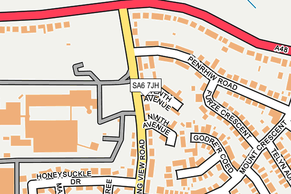 SA6 7JH map - OS OpenMap – Local (Ordnance Survey)