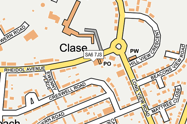 SA6 7JS map - OS OpenMap – Local (Ordnance Survey)