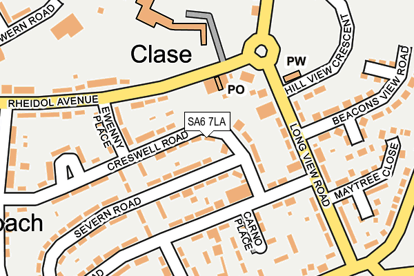 SA6 7LA map - OS OpenMap – Local (Ordnance Survey)